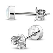 Mother of Pearl Sterling Silver Stud Earrings - e407